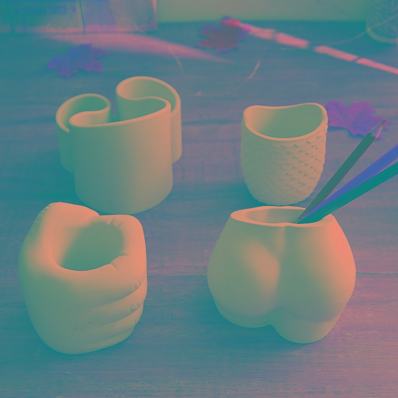 DIY水晶滴胶树脂收纳花瓶拳头笔筒摆台水泥混凝土石膏硅胶模具