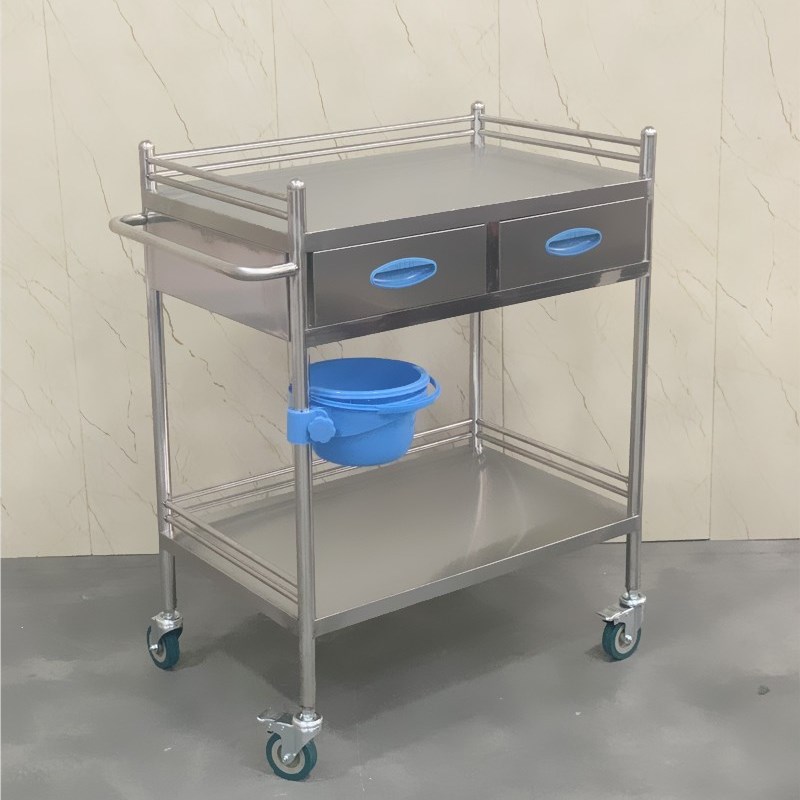 加厚不锈钢器械台抽器械车手术车治疗车换药车美容仪器车手推车