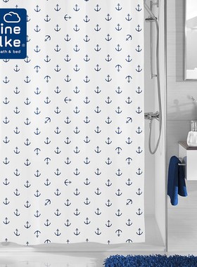 lin Wol涤纶布浴室防水浴帘装挂帘隔断帘子