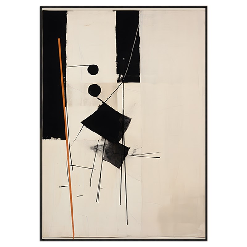 简约现代抽象艺术线条几何色块装饰画客厅背景墙竖版挂画酒店壁画图片