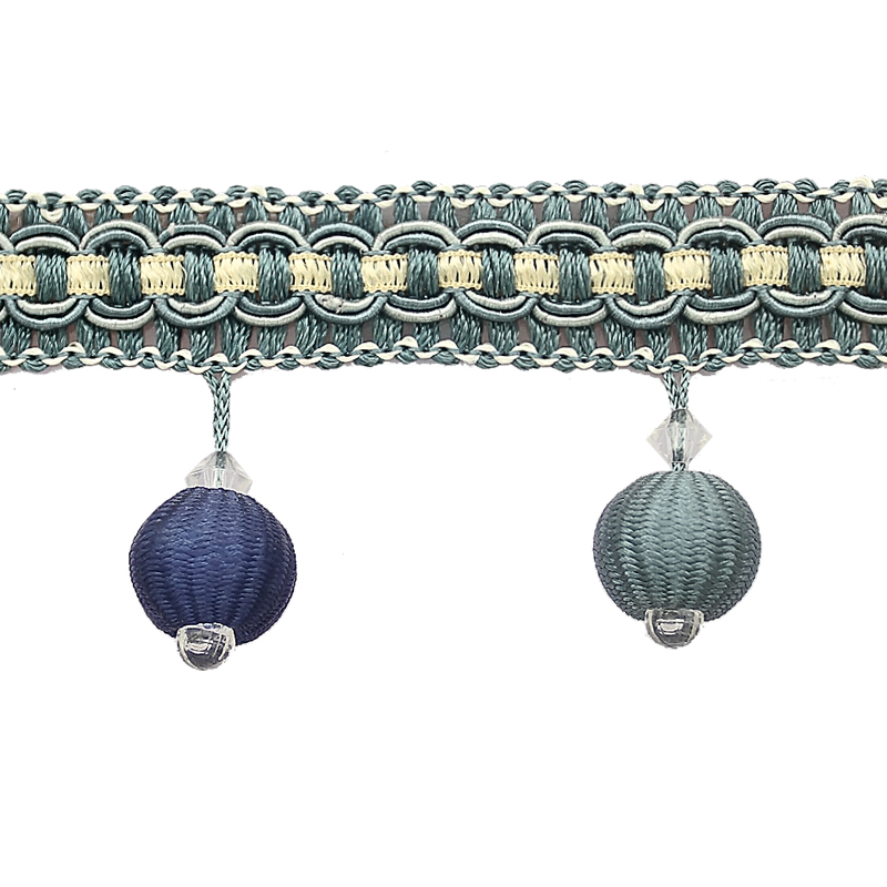 三色牛筋窗帘花边水晶珠子窗帘辅料精品装饰花边帘头吊穗吊坠