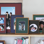 洗照片做成相框挂墙定制打印相片墙实木简约现代客厅组合照片墙