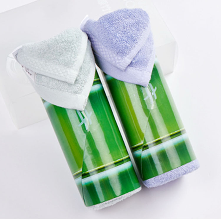 2条装欧林雅竹意原竹丝竹纤维绵柔净肤毛巾 美容巾 童巾 面巾澡巾