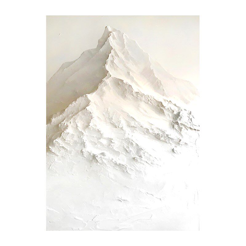 抽象纯手绘油画白色雪山落地画现代装饰画沙发背景墙挂画