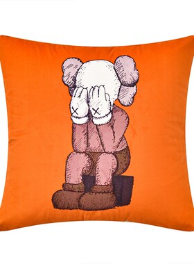 短绒布抱枕卡通熊现代沙发靠垫客厅办公室大靠枕端床头靠背