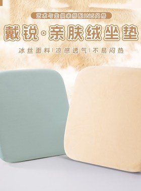 DIRUI戴锐亲肤绒坐垫办公室久坐椅子垫子教室宿舍椅垫座位垫