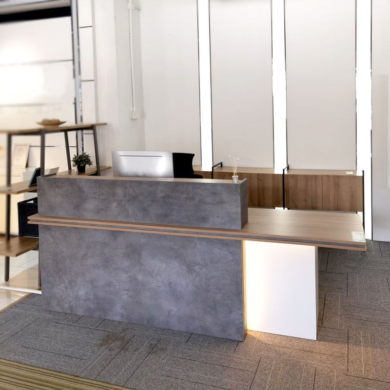 现代公司前台接待台创意吧台桌收银台服务台