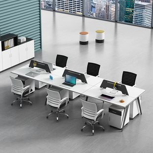 职员办公桌财务桌子办公室员工现代人屏风工位北京办公家具