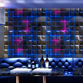 酒吧包厢装 闪光墙布发光反光网吧科技感壁纸 饰墙纸