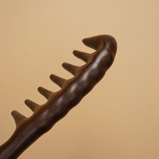 大齿梳子卷发梳羊毛卷烫发梳子檀香木按摩头皮经络大宽齿梳子