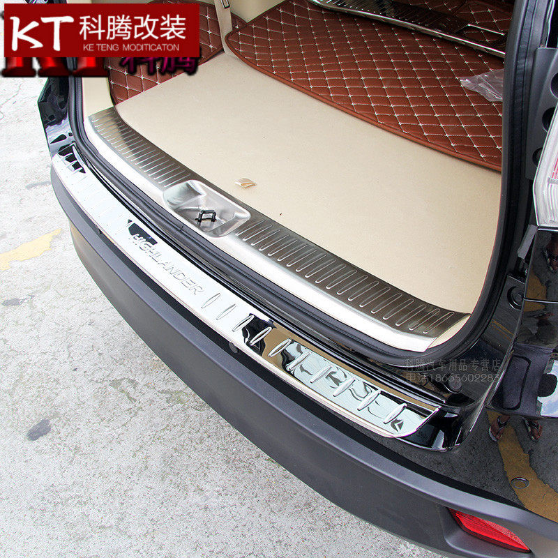 汉兰达后护板 后备箱后杠饰条改装 件镜面