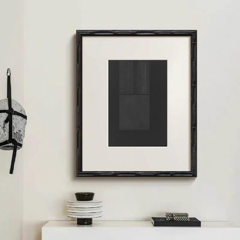高级感抽象黑白线条挂画法式现代中古风小众艺术北欧复古装饰画
