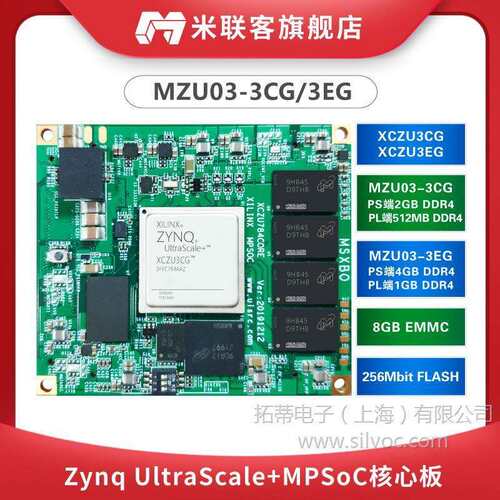 米联客MLK-MZU03核心板Zynq MPSOC XCZU2CG 3CG 3EG 4EV