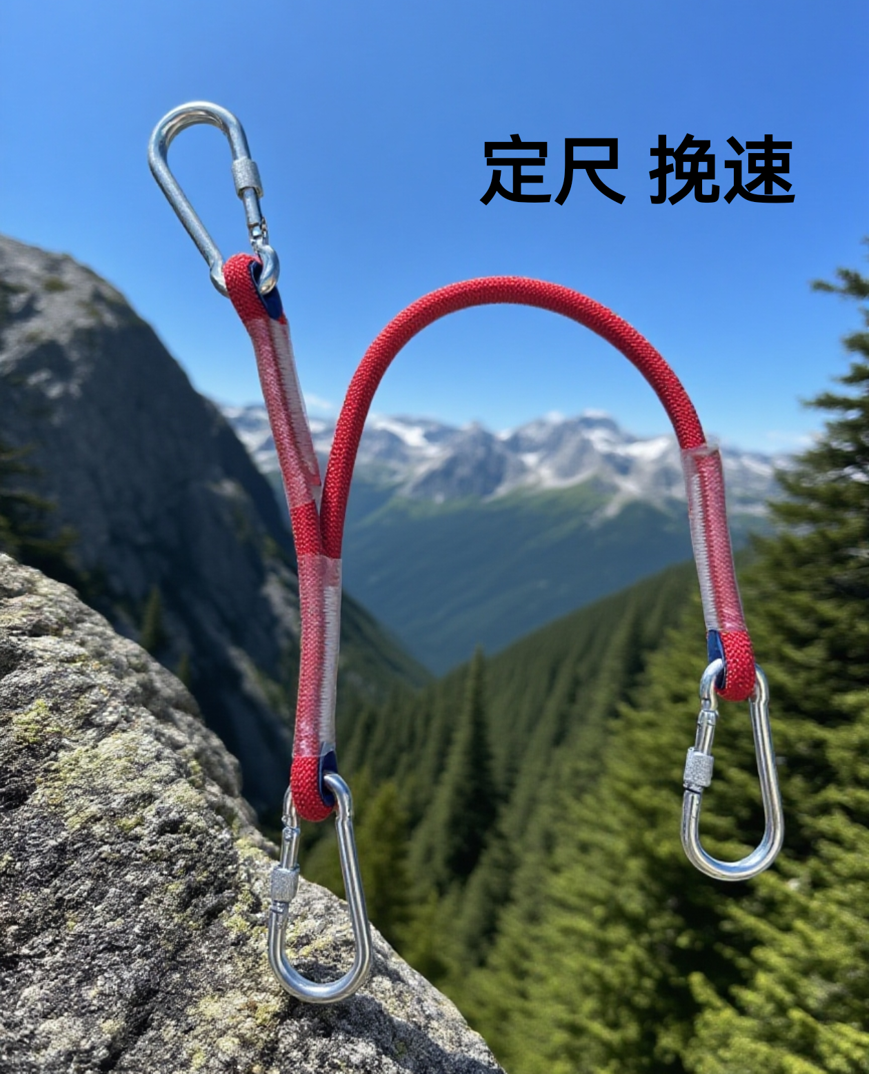 牛尾绳辅助绳高空作业登山攀岩装备牛尾挽速绳速降绳防坠落防护绳