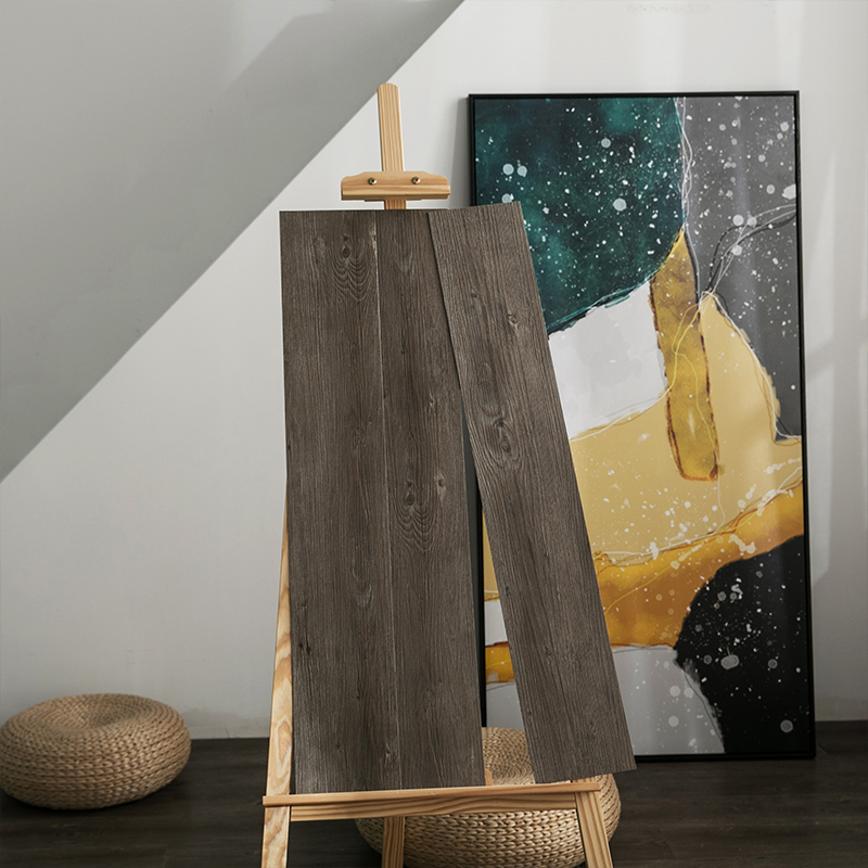 PVC自粘地板革贴纸片材防水防滑家用耐磨石塑免胶复古仿木纹地板