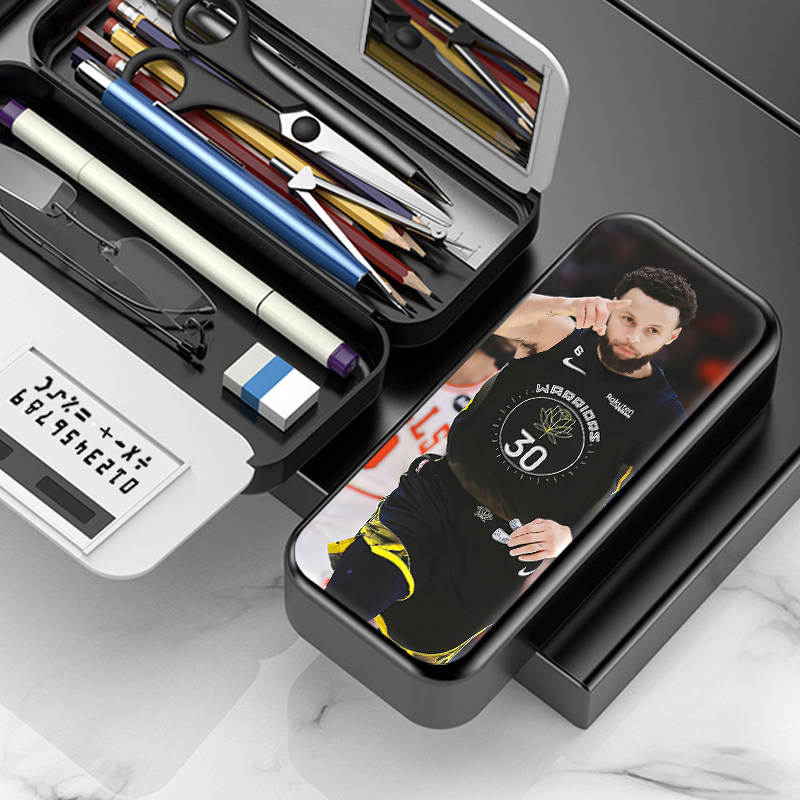 篮球球星库里文具盒男生帅气铅笔男孩儿童笔袋中小学生层,文具电教/文化用品/商务用品,文具盒,淘宝优惠券,粉丝福利购,淘宝优惠卷