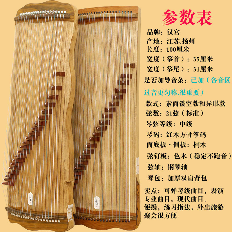 汉宫一小古筝式级演奏半筝琴初学者入门弦迷你小古筝