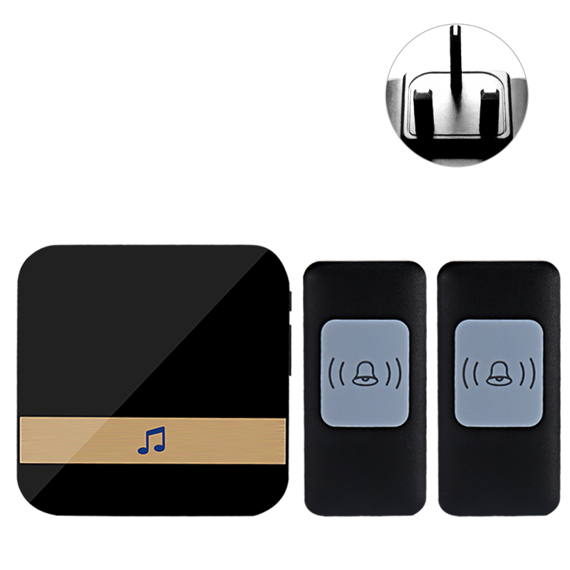 英规插头远距离穿墙无线门铃新加坡马来西亚呼叫器家用一拖一