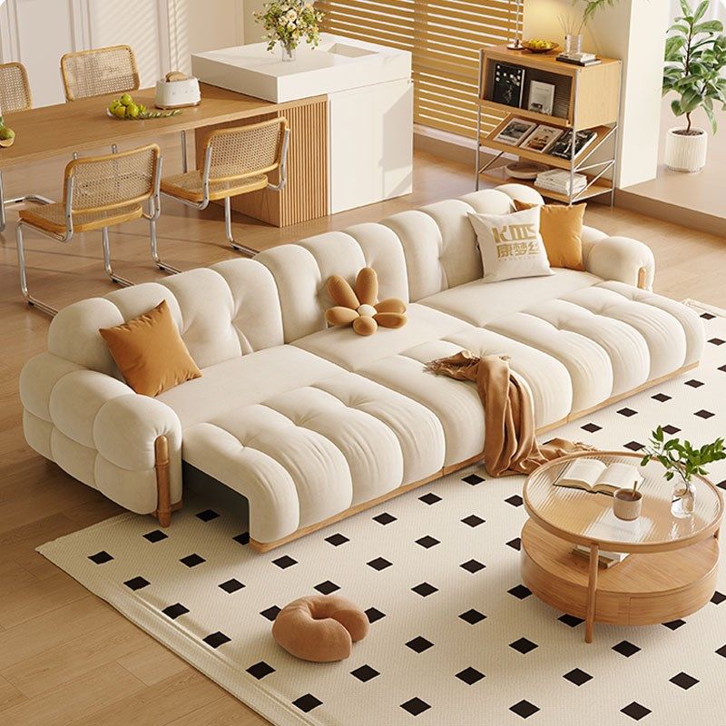 奶油风头等小户型舱伸缩床猫抓布艺沙发新款电动功能三人直排,住宅家具,功能沙发,淘宝优惠券,粉丝福利购,淘宝优惠卷