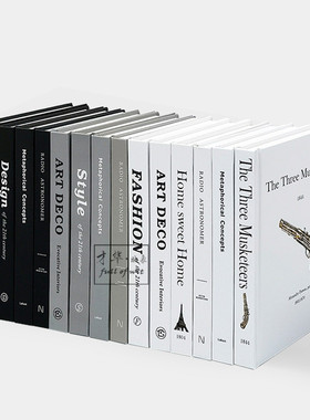 现代外文书样板房英文装饰真书客厅书房层架静物摄影造景