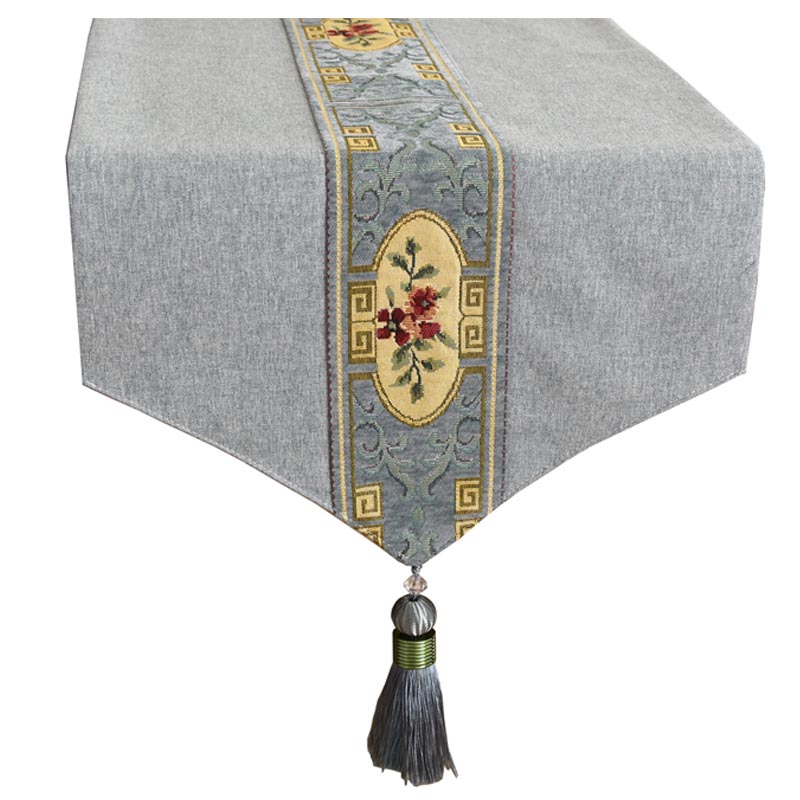 餐桌装饰布长条桌旗现代床尾巾桌布茶旗茶几电视柜布艺可订做
