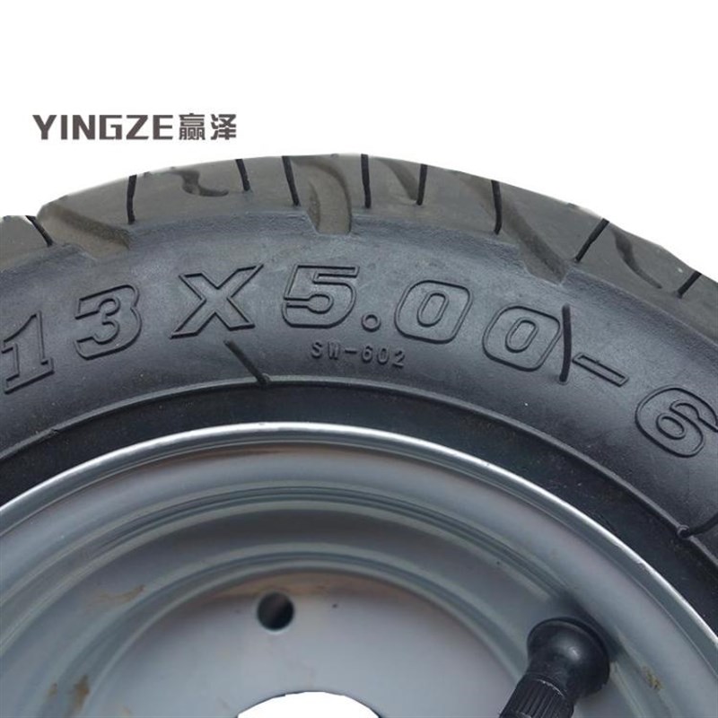自制四轮卡丁车沙滩车6寸轮胎轮毂13X5.00-6寸公路轮胎真空轮毂