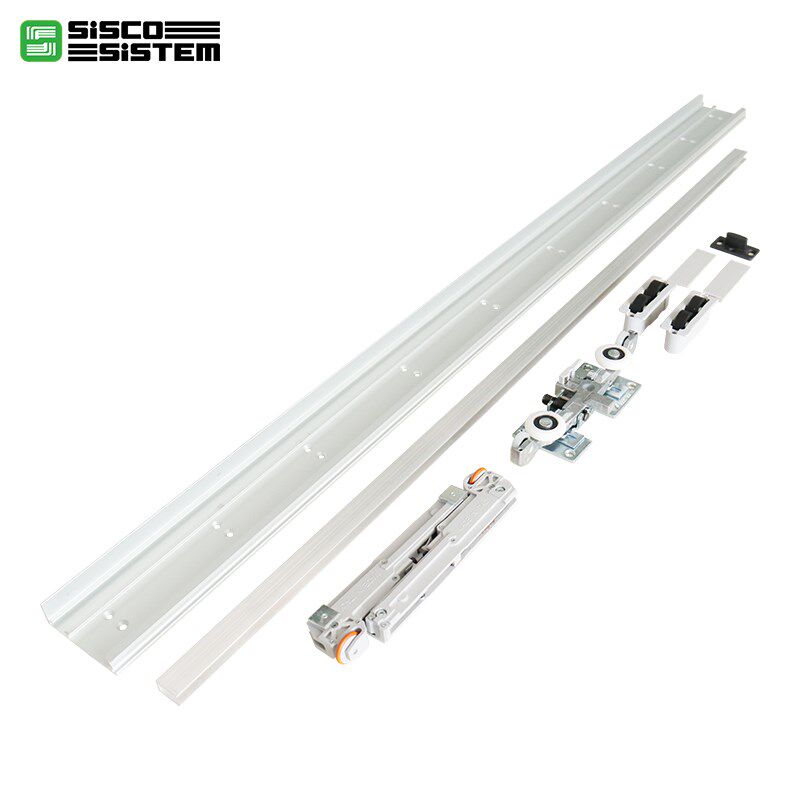 意大利SISCO隐形无轨道幽灵门五金配件双缓冲静音平移推拉巴士门
