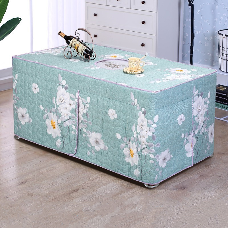 加厚烤火罩新款电炉罩现代长方形烤火炉电暖炉茶几桌布罩冬季