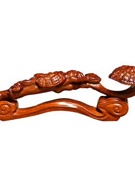 花梨木雕灵芝如意摆件家居客厅玄关吉祥装饰开业乔迁红木工艺礼品