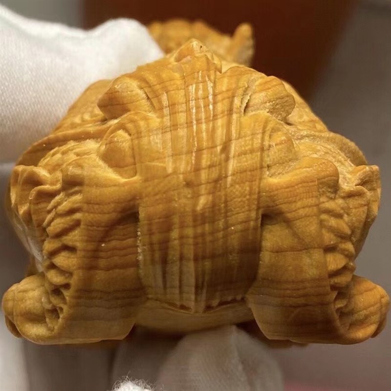 崖柏木雕龙龟手把件木质文玩雕刻小摆件茶宠动物富甲天下富甲一方