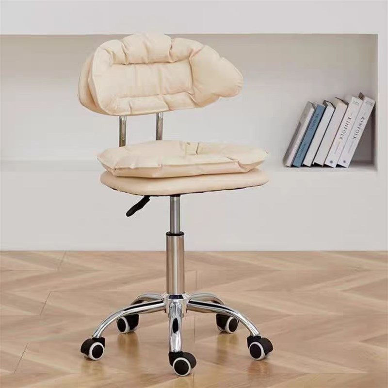 轮滑椅现代简约吧台椅电脑椅升降靠背旋转万向轮美甲椅子专用学生