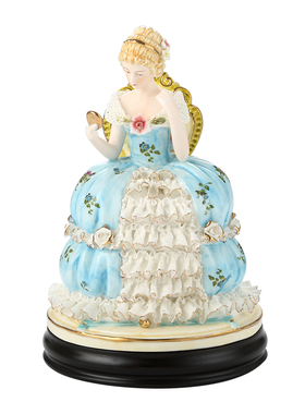 钢琴摆件欧式手工制作精致人物装饰奢华客厅家居工艺品