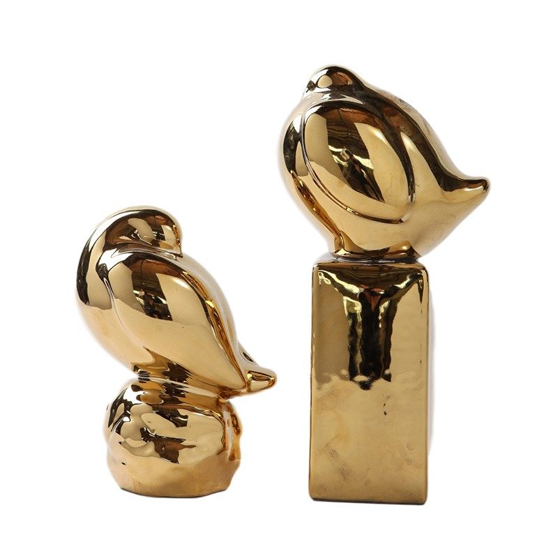 新黑色白色金色陶瓷小鸟动物样板间书房博古架装饰品摆设,家居饰品,装饰摆件,淘宝优惠券,粉丝福利购,淘宝优惠卷