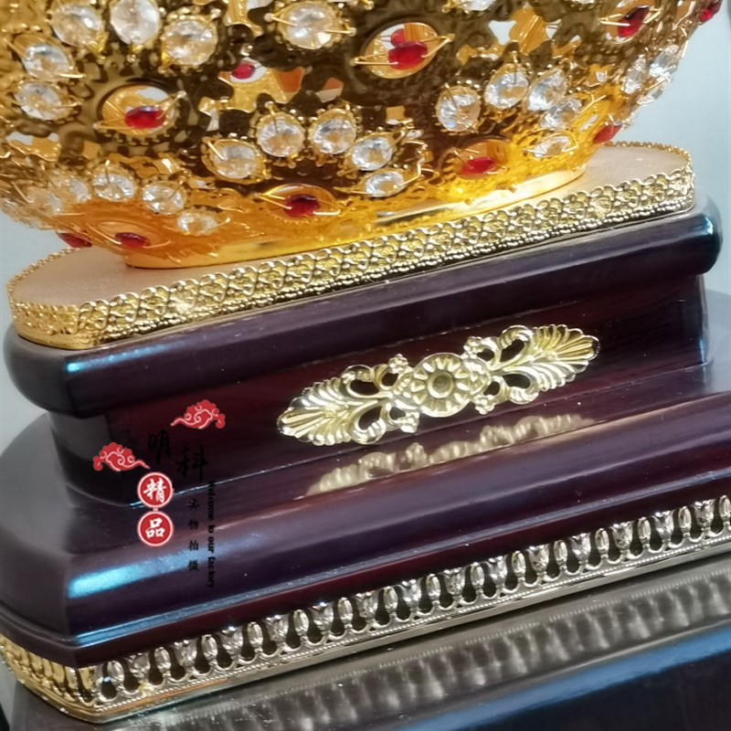 镇店宅 工艺装饰 招财进宝礼品 前台金元宝水晶台灯