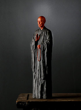 久造中式弘一法师摆件陶瓷人物雕塑家居创意高端会所玄关装饰摆设