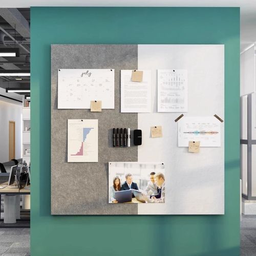 毛毡板墙贴办公室布置公告示栏风采展示公司企业文化照片墙面装饰