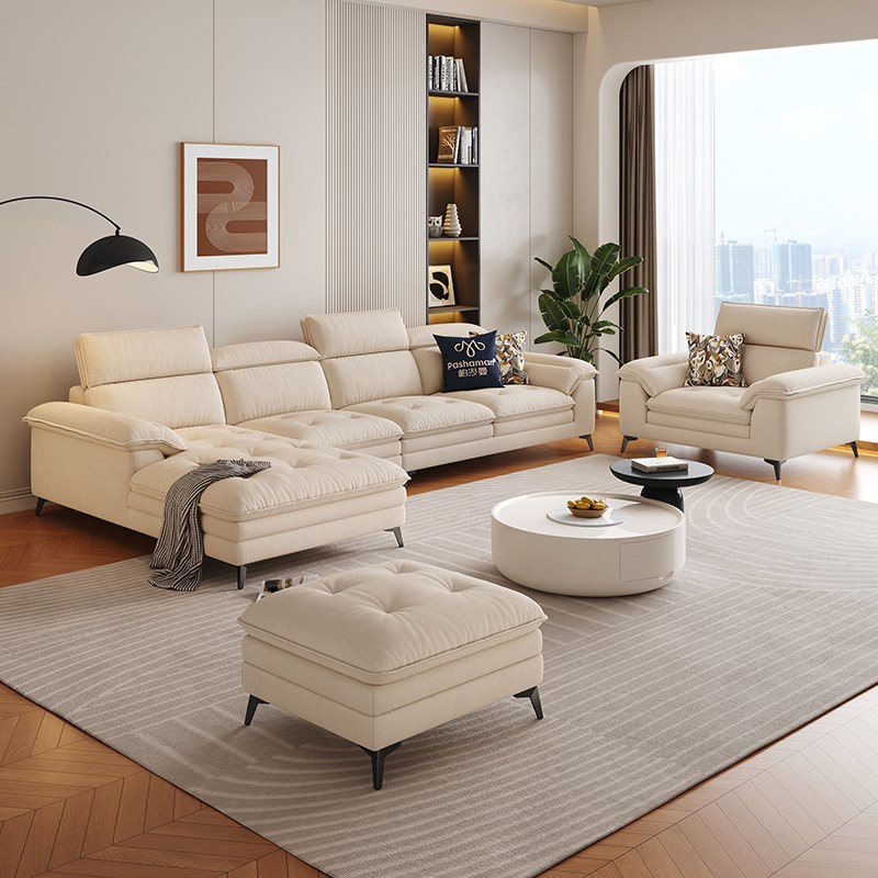 帕沙曼布艺沙发贵妃现代客厅大象耳朵可调节云朵沙发转角