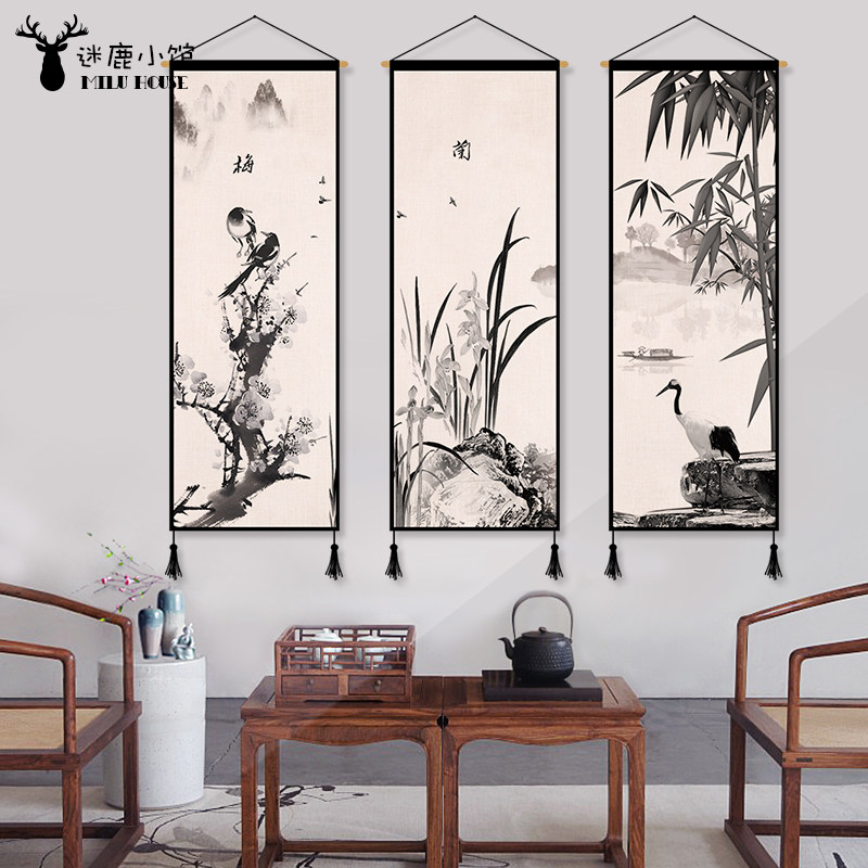 装饰画客厅挂毯背景墙电表箱遮挡布艺挂画框
