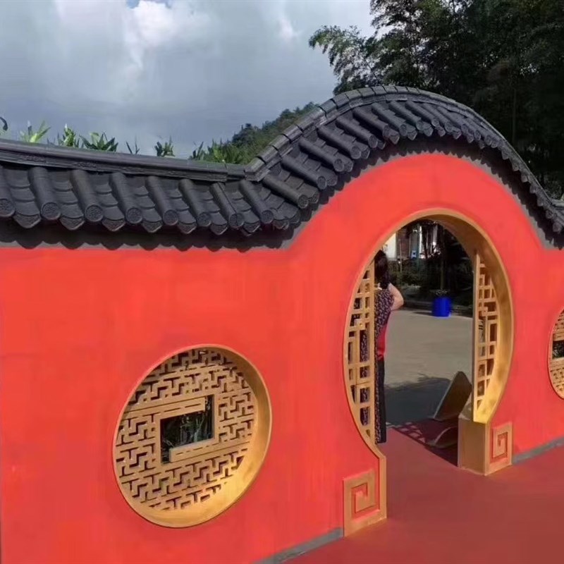 仿古单面坡马头墙屋檐一体瓦树脂瓦仿古一体瓦中式门头瓦琉璃瓦