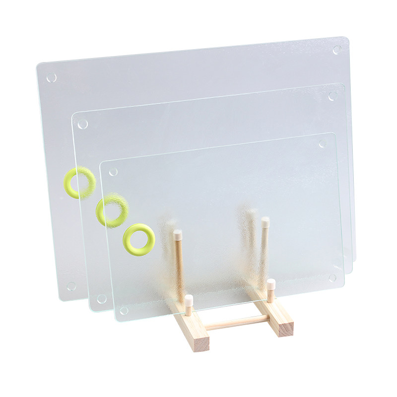 抗菌防霉面大中小号钢化玻璃菜板带挂孔便携水果砧板