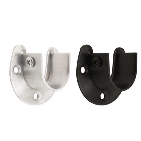 89mm加厚加高加大不锈钢开口法兰座晾衣杆管固定圆管座衣柜杆托