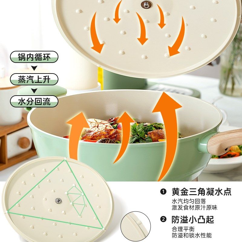 oo森林之无涂层陶瓷奶锅煎锅炖汤锅家用粘锅装,厨房/烹饪用具,锅组套装,淘宝优惠券,粉丝福利购,淘宝优惠卷