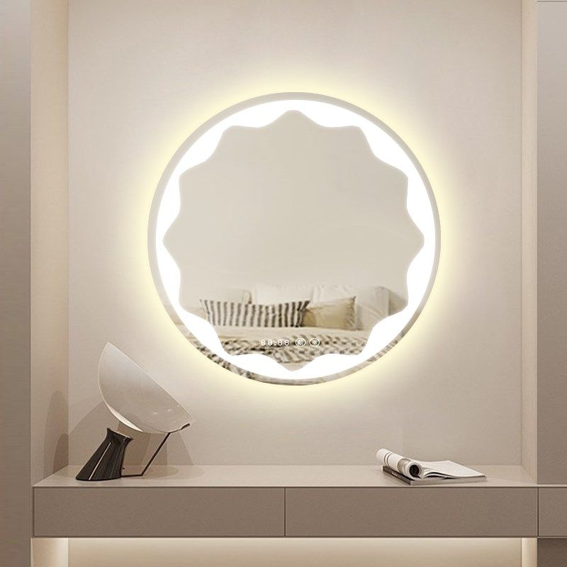 智能浴室镜家用挂墙镜子壁挂带灯防雾ld镜梳妆镜朵圆镜,家装主材,浴室镜,淘宝优惠券,粉丝福利购,淘宝优惠卷