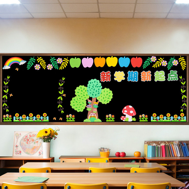 新学期学题墙黑板报墙装饰幼儿园环创材料小学教室班级布置,家居饰品,文化墙贴,淘宝优惠券,粉丝福利购,淘宝优惠卷