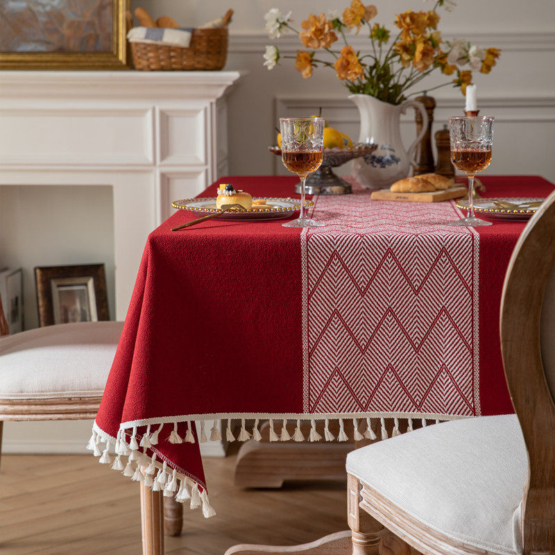 红色节日结婚婚庆新年全涤提复古流苏桌布茶几餐桌布盖巾喜庆,居家布艺,桌布,淘宝优惠券,粉丝福利购,淘宝优惠卷