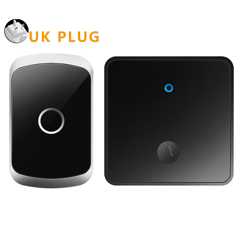 家用无线门铃自发电别墅遥控智能一拖二拖一防水型大按键门钟