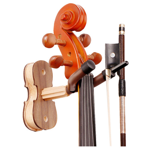 小提琴挂钩墙壁挂小提琴挂架实木底座挂琴弓小提琴专用支架架子