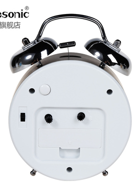 ELEONI天王星闹钟创意静音懒人金属打铃钟学生儿童卧室床头钟