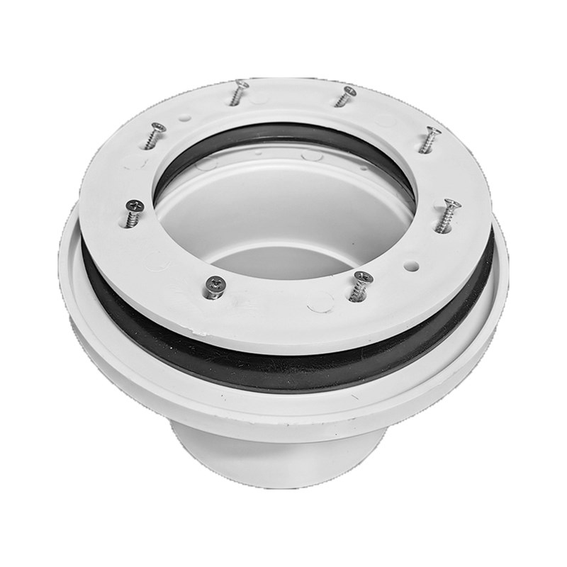 高密度养殖防雨布帆布池排水口地漏过网防逃跑PVC法兰盘接头寸