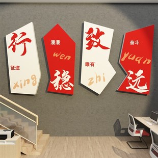 办公室墙面装 饰企业文化电商公司十一氛围布置销售部背景贴纸画